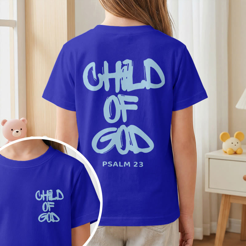 Christianartworkshop Camiseta infantil con versículo bíblico devocional: Hijo de Dios, Salmo 23 - image 7