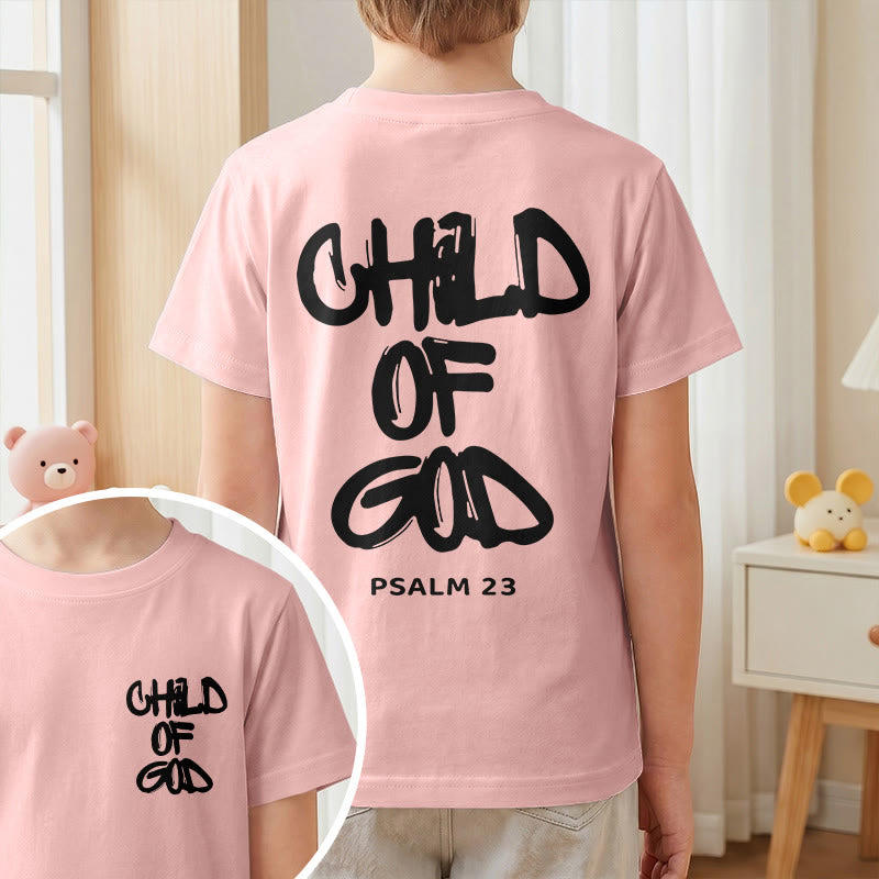 Christianartworkshop Camiseta infantil con versículo bíblico devocional: Hijo de Dios, Salmo 23 - image 23