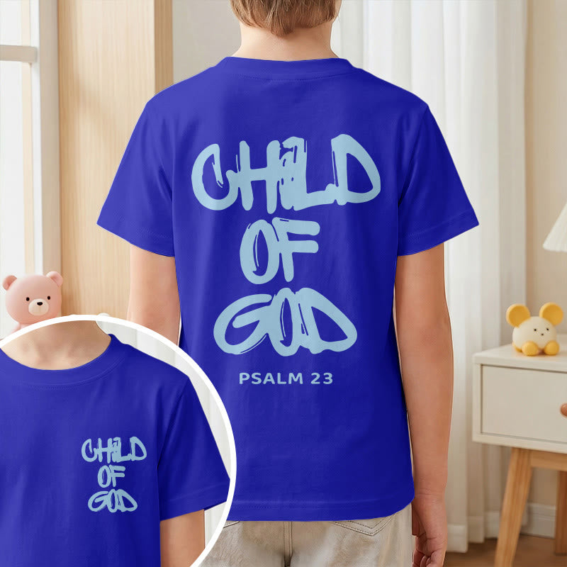 Christianartworkshop Camiseta infantil con versículo bíblico devocional: Hijo de Dios, Salmo 23 - image 6