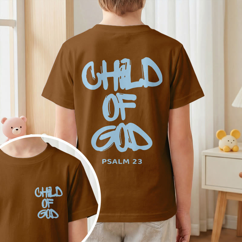 Christianartworkshop Camiseta infantil con versículo bíblico devocional: Hijo de Dios, Salmo 23 - image 31