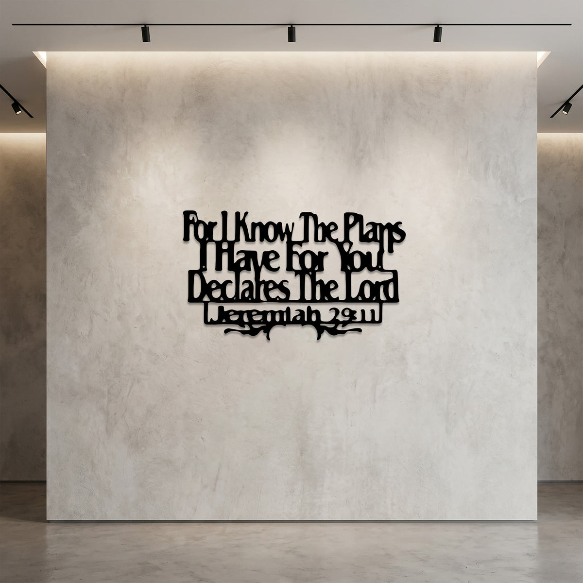 Christianartworkshop Jeremías 29:11 Porque yo sé los planes que tengo para ustedes. Decoración de pared de metal: Una promesa de esperanza. - image 3