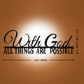 Christianartworkshop Decoración de pared metálica con doble fuente "Con Dios todo es posible": una elegante declaración de fe. - 4,33''*11,81''*0,04"/11*30*0,1 cm - image 6