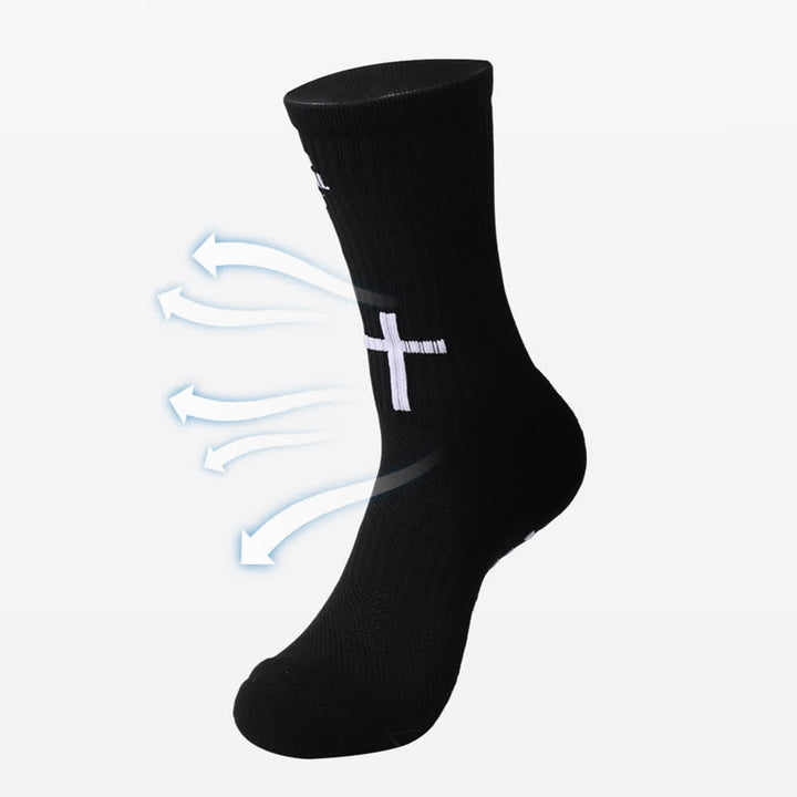 Christianartworkshop Calcetines deportivos de punto con cruz y la letra del versículo bíblico de Josué - image 8