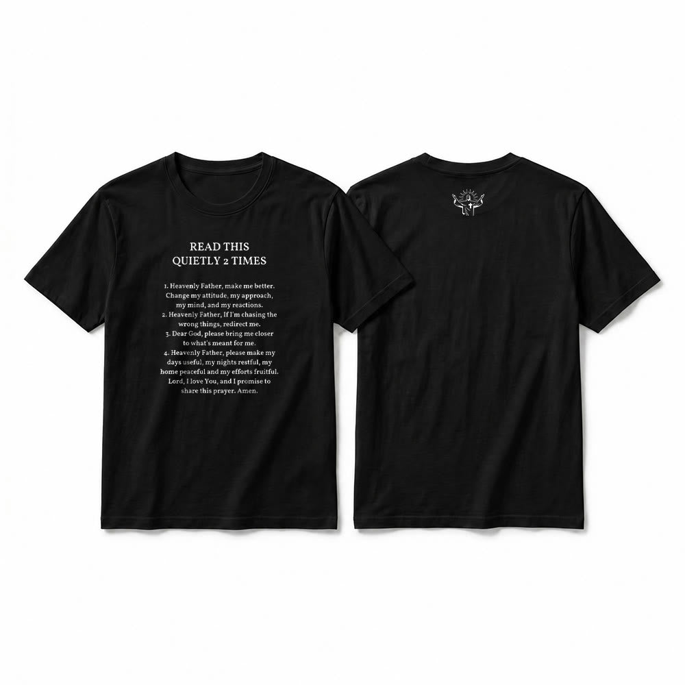 Christianartworkshop Camiseta divertida de manga corta con el mensaje "Lee esto en silencio 2 veces" de Faith Premium. - Negro - 2XL - image 8