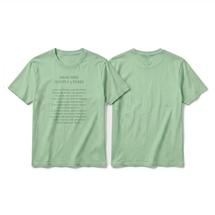 Christianartworkshop Camiseta divertida de manga corta con el mensaje "Lee esto en silencio 2 veces" de Faith Premium. - Verde claro - 2XL - image 20