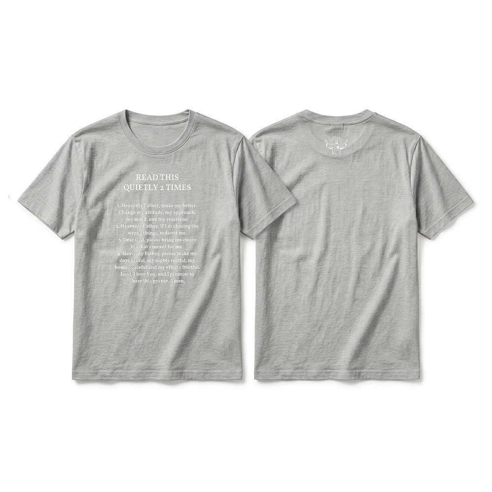 Christianartworkshop Camiseta divertida de manga corta con el mensaje "Lee esto en silencio 2 veces" de Faith Premium. - Gris - 2XL - image 11