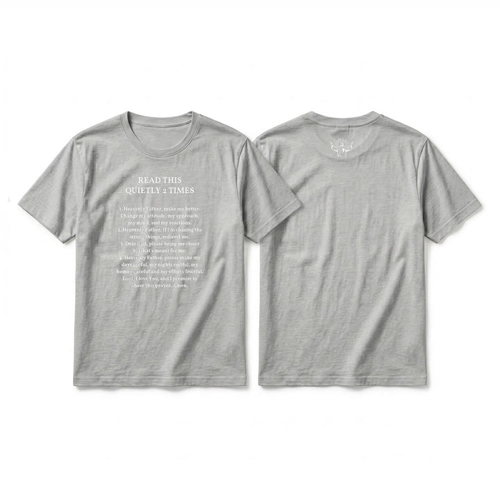 Christianartworkshop Camiseta divertida de manga corta con el mensaje "Lee esto en silencio 2 veces" de Faith Premium. - Gris - 2XL - image 11
