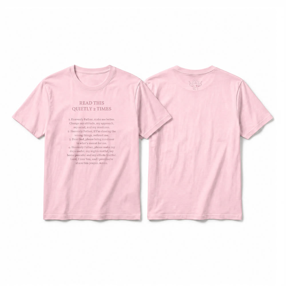 Christianartworkshop Camiseta divertida de manga corta con el mensaje "Lee esto en silencio 2 veces" de Faith Premium. - Rosa - 2XL - image 26