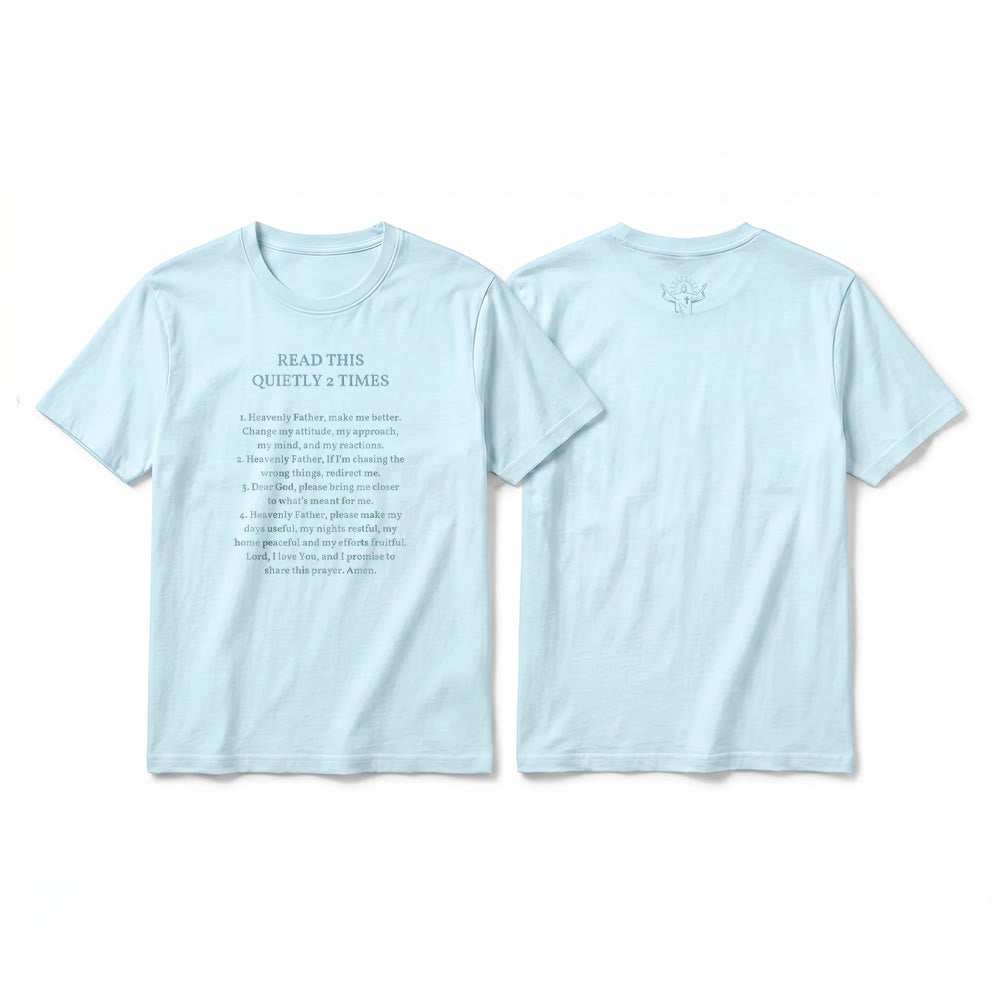 Christianartworkshop Camiseta divertida de manga corta con el mensaje "Lee esto en silencio 2 veces" de Faith Premium. - Azul - 2XL - image 17