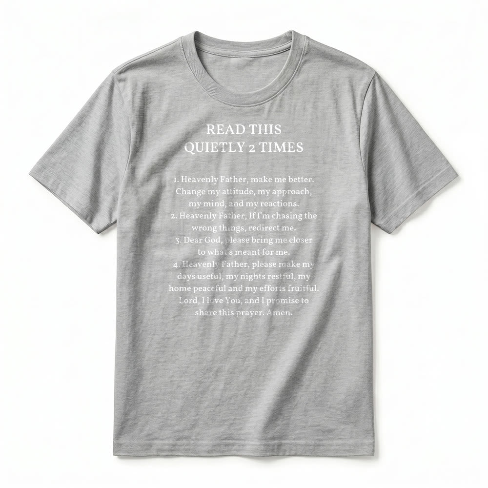 Christianartworkshop Camiseta divertida de manga corta con el mensaje "Lee esto en silencio 2 veces" de Faith Premium. - image 12