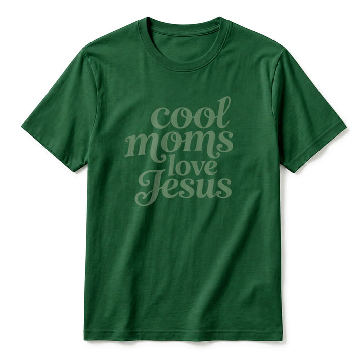 Christianartworkshop Camiseta de manga corta premium con estampado frontal y trasero "Las mamás geniales aman a Jesús" - image 26