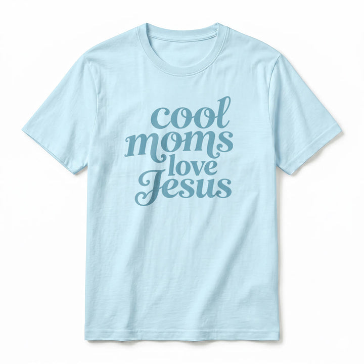 Christianartworkshop Camiseta de manga corta premium con estampado frontal y trasero "Las mamás geniales aman a Jesús" - image 11