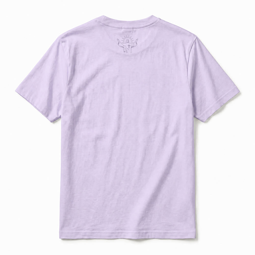 Christianartworkshop Camiseta de manga corta premium con estampado frontal y trasero "Las mamás geniales aman a Jesús" - image 15