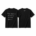 Christianartworkshop "Ora sobre ello tanto como piensas en ello" Camiseta de manga corta premium con el lema "Fe escrita a mano" - Negro - 2XL - image 1