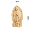 Christianartworkshop Placa de pared de madera con halo radiante de Nuestra Señora de Guadalupe: Emblema de protección bondadosa. - 6,3''*11,81''*0,2''/16*30*0,5 cm - image 4