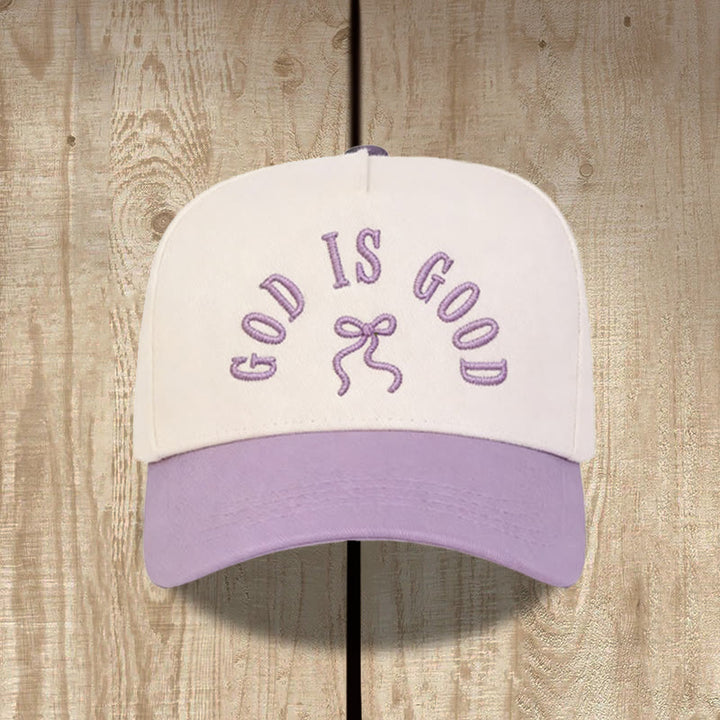 Christianartworkshop Gorra de béisbol unisex con visera curva y lazo bordado con la inscripción "God Is Good" - Púrpura - image 12