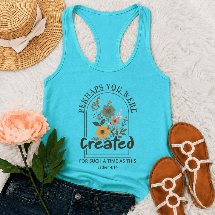 Christianartworkshop Flor silvestre Quizás fuiste creada para un momento como este. Camiseta sin mangas estilo nadador. - Menta - 2XL - image 12