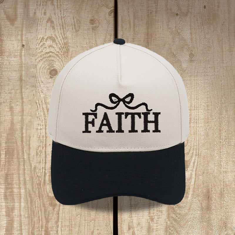 Christianartworkshop Gorra de béisbol ajustable con visera de camuflaje y bordado de lazo FAITH - image 3