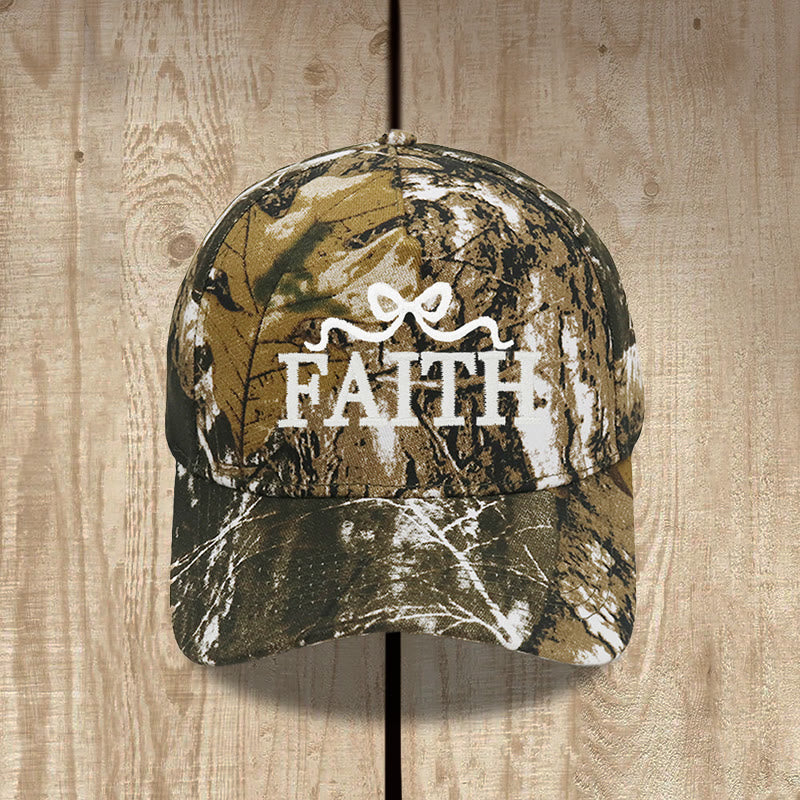 Christianartworkshop Gorra de béisbol ajustable con visera de camuflaje y bordado de lazo FAITH - image 22