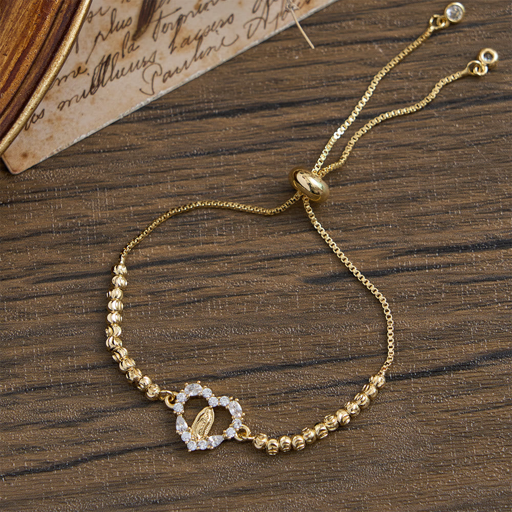 Christianartworkshop Pulsera de cadena con mini cuentas y marco de cristal surtido de la Virgen María: Emblema de la suave protección celestial. - image 10