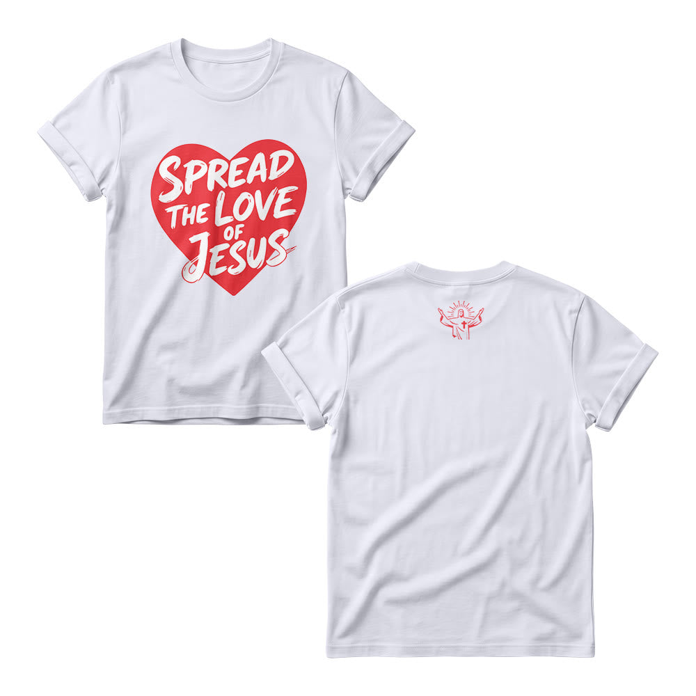 Christianartworkshop Sudadera de cuello redondo para mujer con estampado frontal en forma de corazón sólido y escritura a pincel. - Blanco - 4XL - image 1