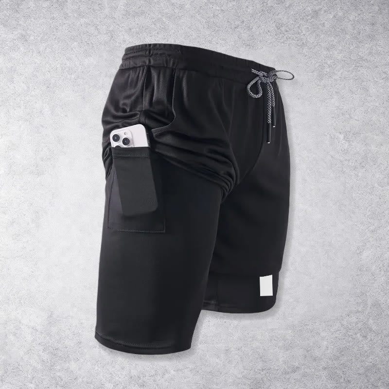Christianartworkshop Pantalones cortos deportivos de dos capas con doble símbolo de cruz diferente. - image 13