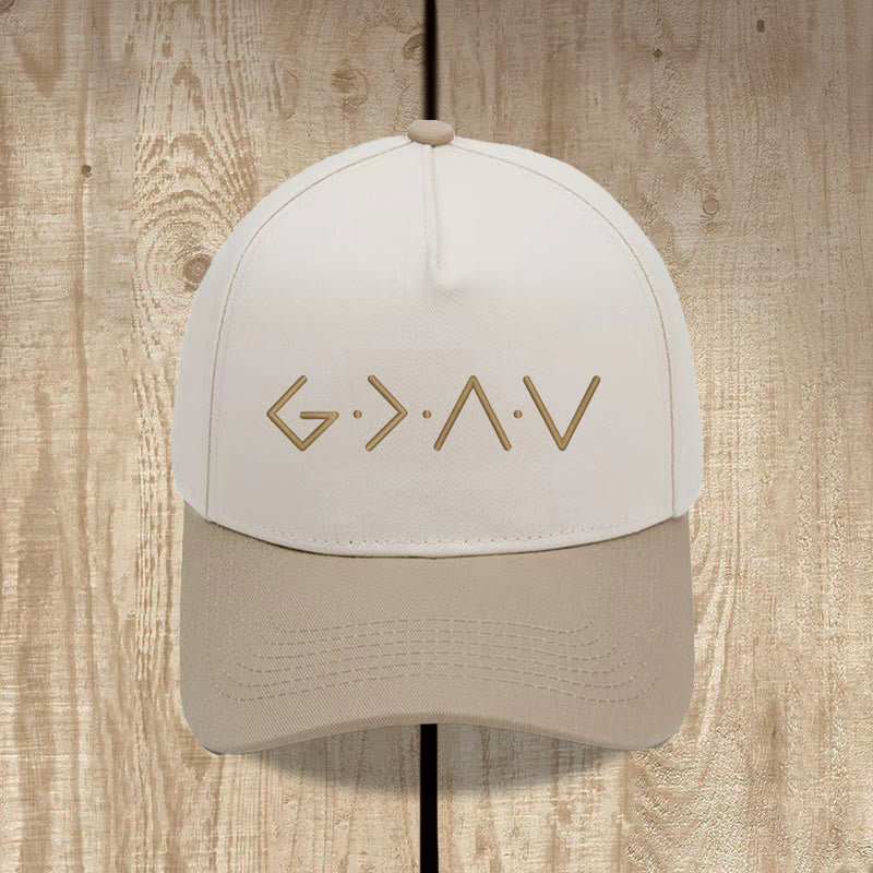 Christianartworkshop Gorra de béisbol con bordado frontal de símbolo de letra geométrica de línea fina - Caqui - image 5