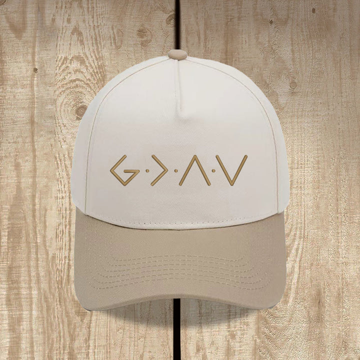 Christianartworkshop Gorra de béisbol con bordado frontal de símbolo de letra geométrica de línea fina - Caqui - image 5