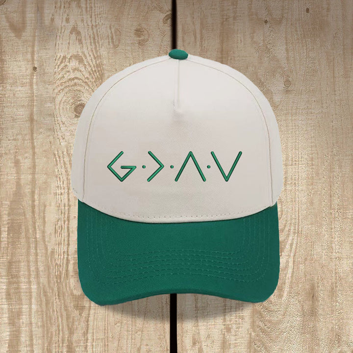 Christianartworkshop Gorra de béisbol con bordado frontal de símbolo de letra geométrica de línea fina - Verde oscuro - image 6