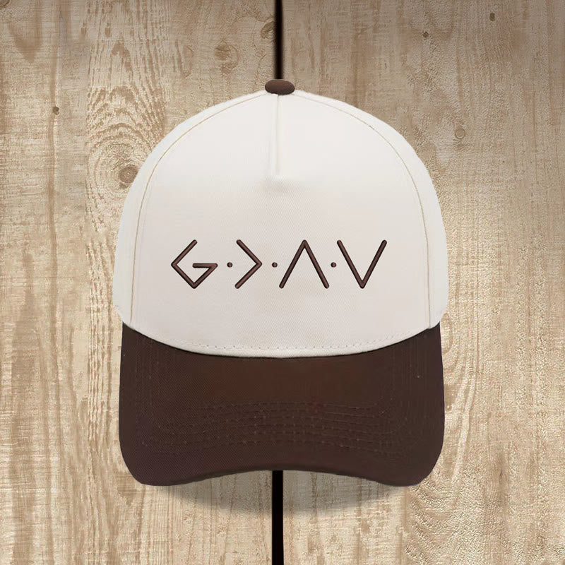 Christianartworkshop Gorra de béisbol con bordado frontal de símbolo de letra geométrica de línea fina - Café - image 10