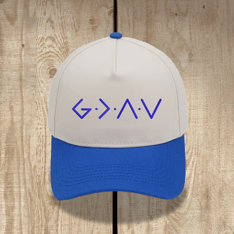Christianartworkshop Gorra de béisbol con bordado frontal de símbolo de letra geométrica de línea fina - Azul real - image 7