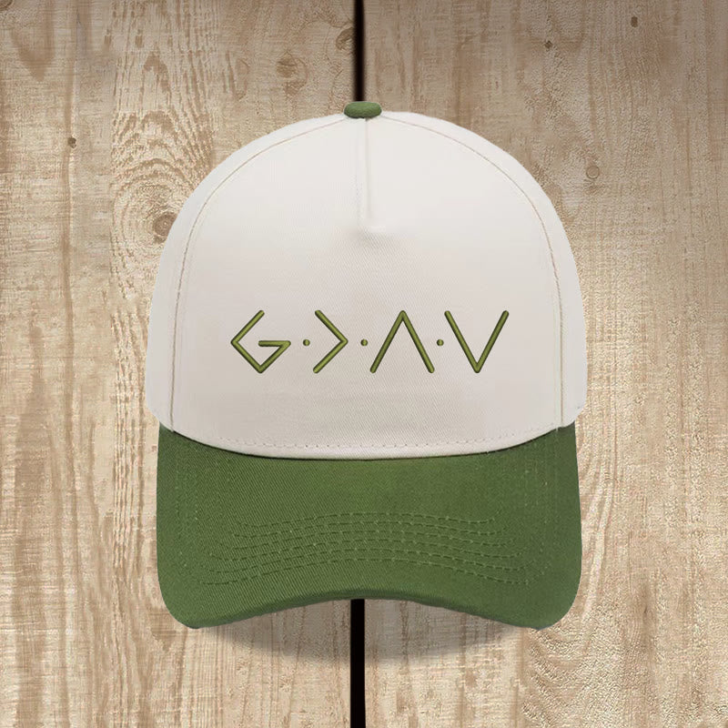 Christianartworkshop Gorra de béisbol con bordado frontal de símbolo de letra geométrica de línea fina - Verde militar - image 12