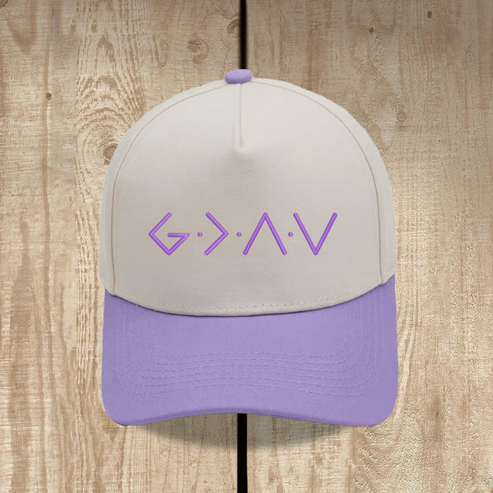 Christianartworkshop Gorra de béisbol con bordado frontal de símbolo de letra geométrica de línea fina - Púrpura - image 9