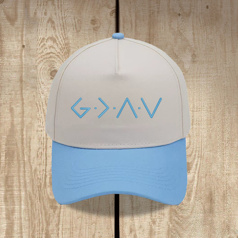 Christianartworkshop Gorra de béisbol con bordado frontal de símbolo de letra geométrica de línea fina - Azul cielo - image 13