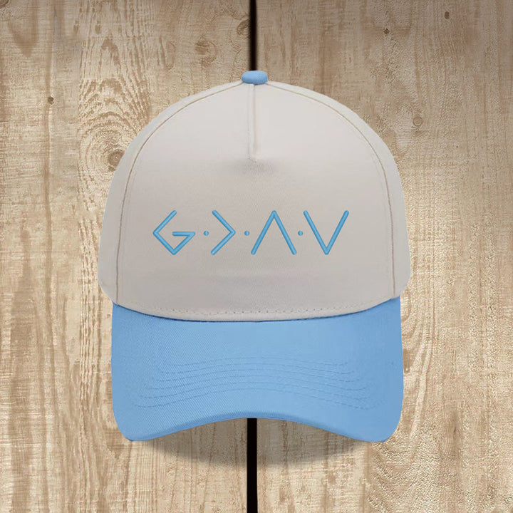 Christianartworkshop Gorra de béisbol con bordado frontal de símbolo de letra geométrica de línea fina - Azul cielo - image 13