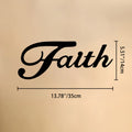 Christianartworkshop Elegante adorno de pared metálico con la palabra "Fe" en letra cursiva: emblema atemporal de fe interior inquebrantable. - 5,51''*13,78''*0,04''/14cm*35cm*0,1cm - image 6