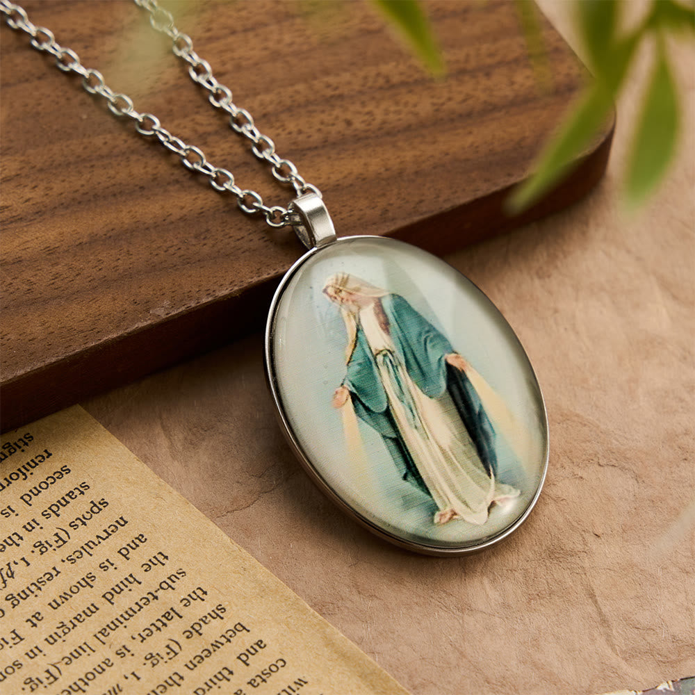 Christianartworkshop Colgante con la imagen de la Virgen María bendita y la Medalla Milagrosa. - image 2