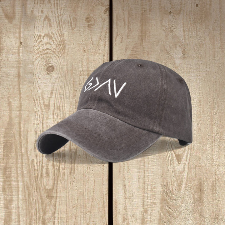 Christianartworkshop Gorra de béisbol lavada con bordado de símbolo de flecha mínima "Mayor que la adversidad" - Café - image 11