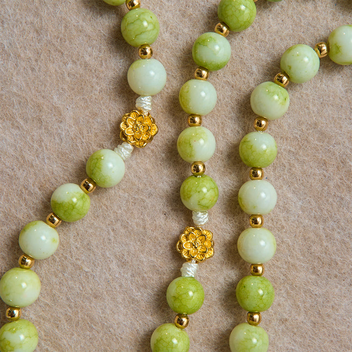 Christianartworkshop Rosario Fresh Lotus Spacer en tono jade con crucifijo tallado ornamentado: emblema de pura serenidad celestial. - image 6