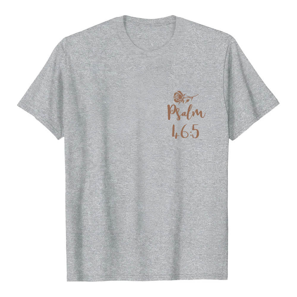 Christianartworkshop Camiseta clásica con estampado de doble cara "Dios está dentro de ella" (Salmo 46:5). - image 23
