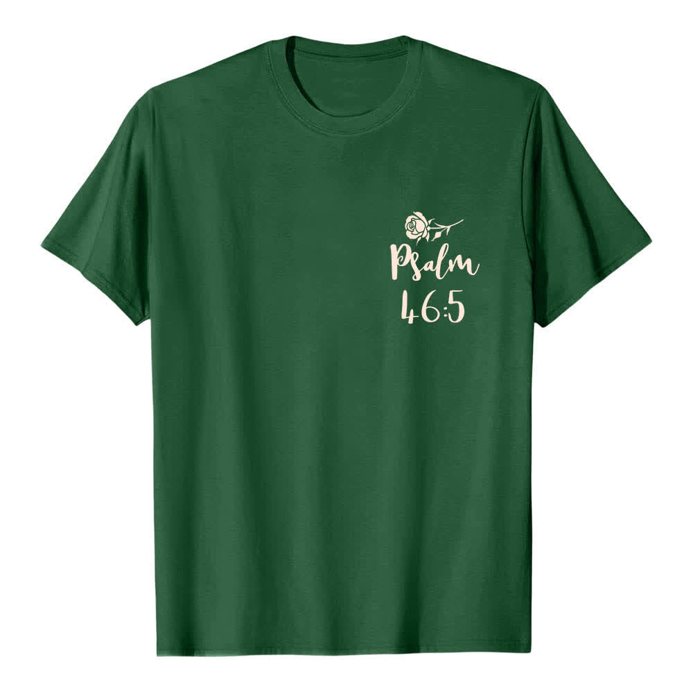 Christianartworkshop Camiseta clásica con estampado de doble cara "Dios está dentro de ella" (Salmo 46:5). - image 26