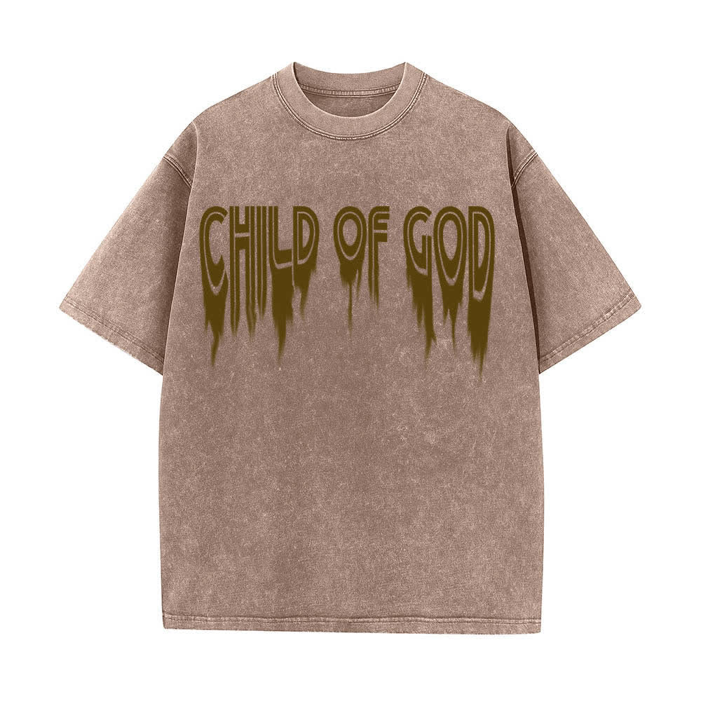 Christianartworkshop Camiseta de manga corta con estampado desgastado "Hijo de Dios Juan 1:12" a doble cara. - image 8