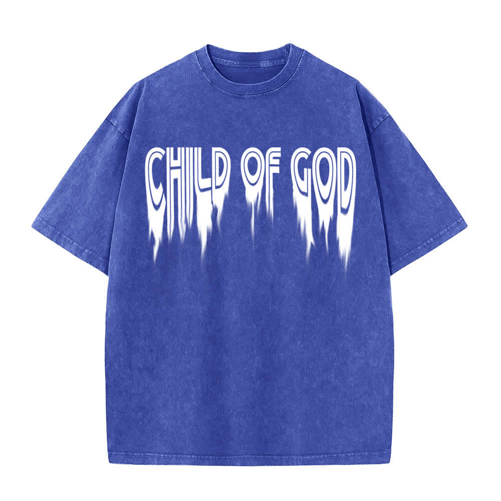 Christianartworkshop Camiseta de manga corta con estampado desgastado "Hijo de Dios Juan 1:12" a doble cara. - image 5