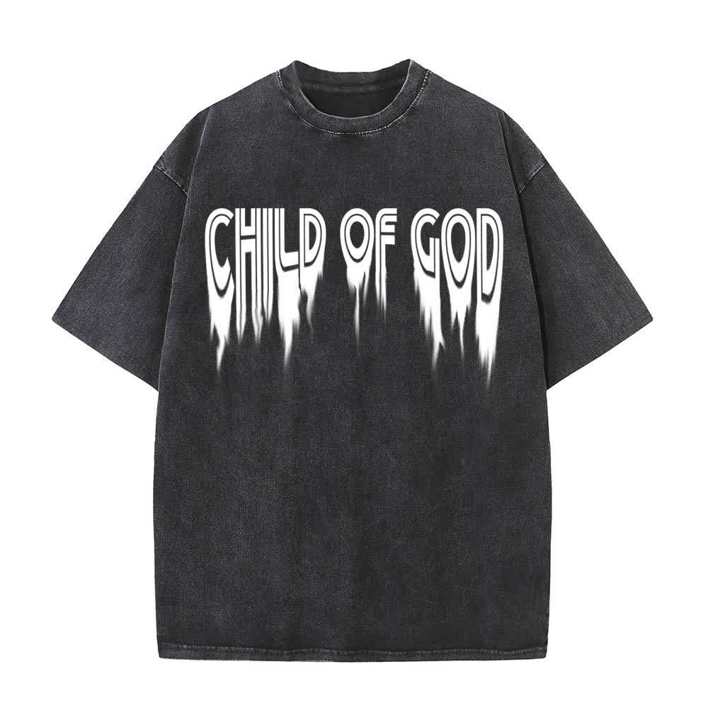 Christianartworkshop Camiseta de manga corta con estampado desgastado "Hijo de Dios Juan 1:12" a doble cara. - image 17