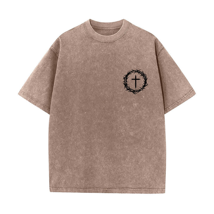Christianartworkshop Camiseta de doble cara con estampado de la cruz y la corona de espinas: "Pueden pasar muchas cosas en 3 días", lavada. - image 20