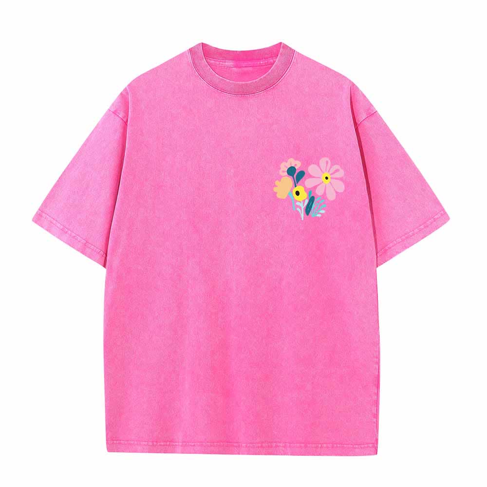Christianartworkshop Dad gracias al Señor Salmo 136:1 Pequeño cofre Jarrón floral Ramo Camiseta lavada de doble cara - image 11
