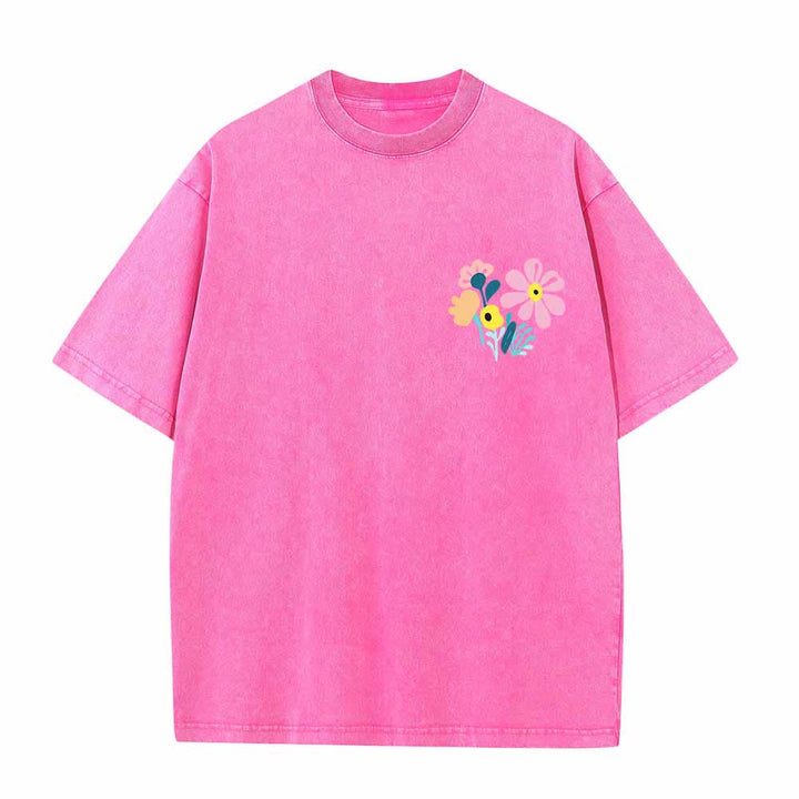 Christianartworkshop Dad gracias al Señor Salmo 136:1 Pequeño cofre Jarrón floral Ramo Camiseta lavada de doble cara - image 11