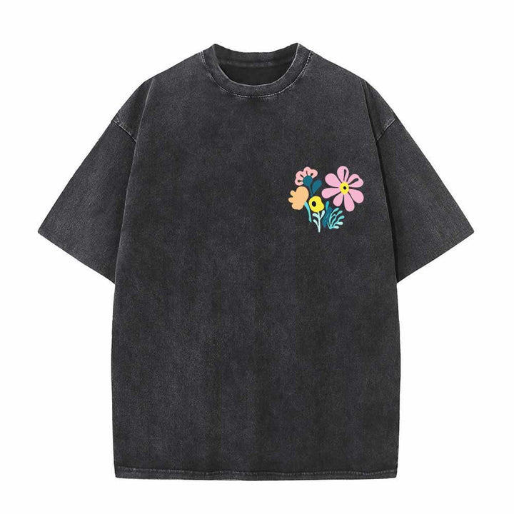 Christianartworkshop Dad gracias al Señor Salmo 136:1 Pequeño cofre Jarrón floral Ramo Camiseta lavada de doble cara - image 2