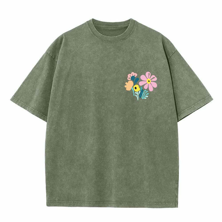 Christianartworkshop Dad gracias al Señor Salmo 136:1 Pequeño cofre Jarrón floral Ramo Camiseta lavada de doble cara - image 14