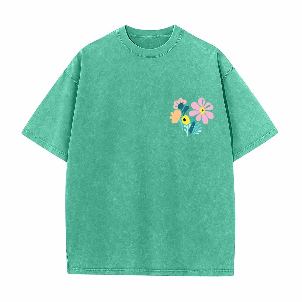 Christianartworkshop Dad gracias al Señor Salmo 136:1 Pequeño cofre Jarrón floral Ramo Camiseta lavada de doble cara - image 26